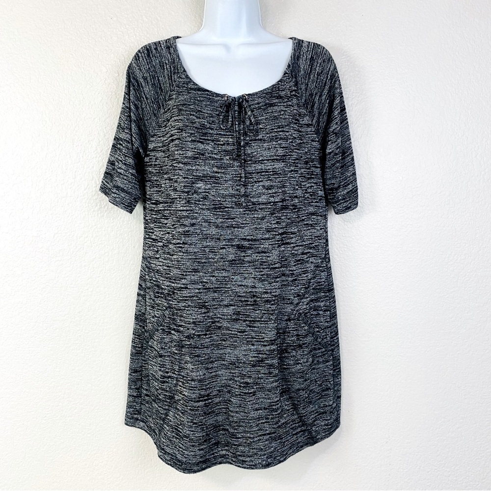 Soma Marled Grey Cinch Neck Pullover Tunic Size M